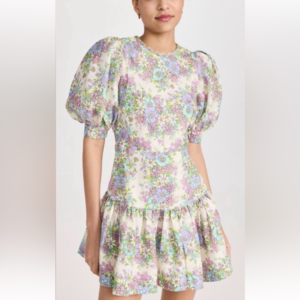 Alemais Agnes Pastel Floral Mini Dress